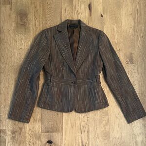 BCBGMAXAZRIA Brown Pinstripe Blazer